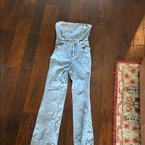 Blue Blush Light Blue Denim Jumpsuit